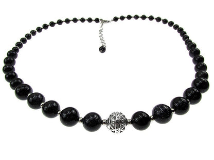 Colier retro Piatra Soarelui albastra - GlamBazaar.ro