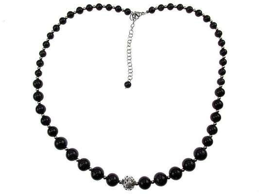 Colier retro Piatra Soarelui albastra - GlamBazaar.ro