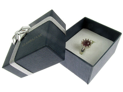 Inel argint reglabil coroana cu ametist natural 8 MM - GlamBazaar.ro