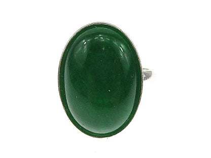 Inel argint reglabil cu agat verde natural 18x13 MM
