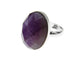 Inel argint reglabil cu ametist natural fatetat 18x13 MM - GlamBazaar.ro