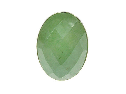 Inel argint reglabil cu aventurin natural fatetat 18x13 MM - GlamBazaar.ro