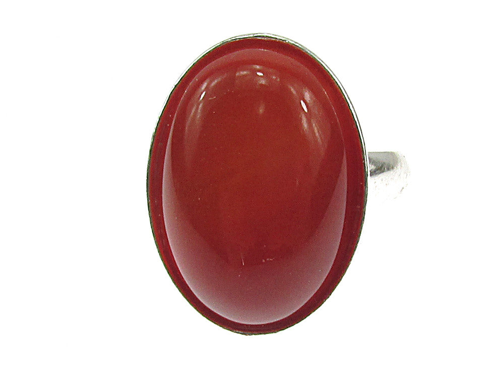Inel argint reglabil cu carneol natural 18x13 MM