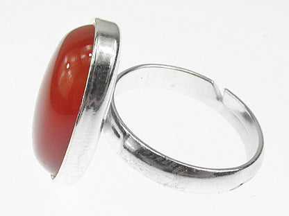 Inel argint reglabil cu carneol natural 18x13 MM