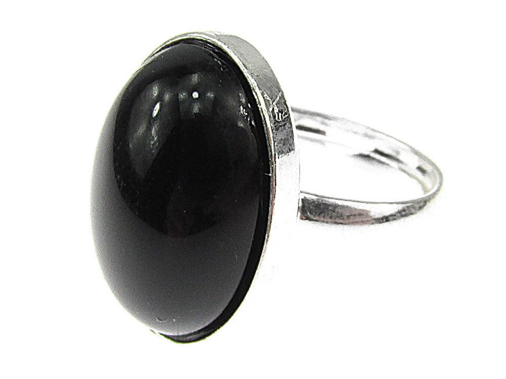 Inel argint reglabil cu onix natural 18x13 MM - GlamBazaar.ro