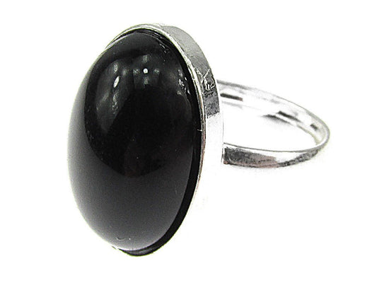 Inel argint reglabil cu onix natural 18x13 MM - GlamBazaar.ro