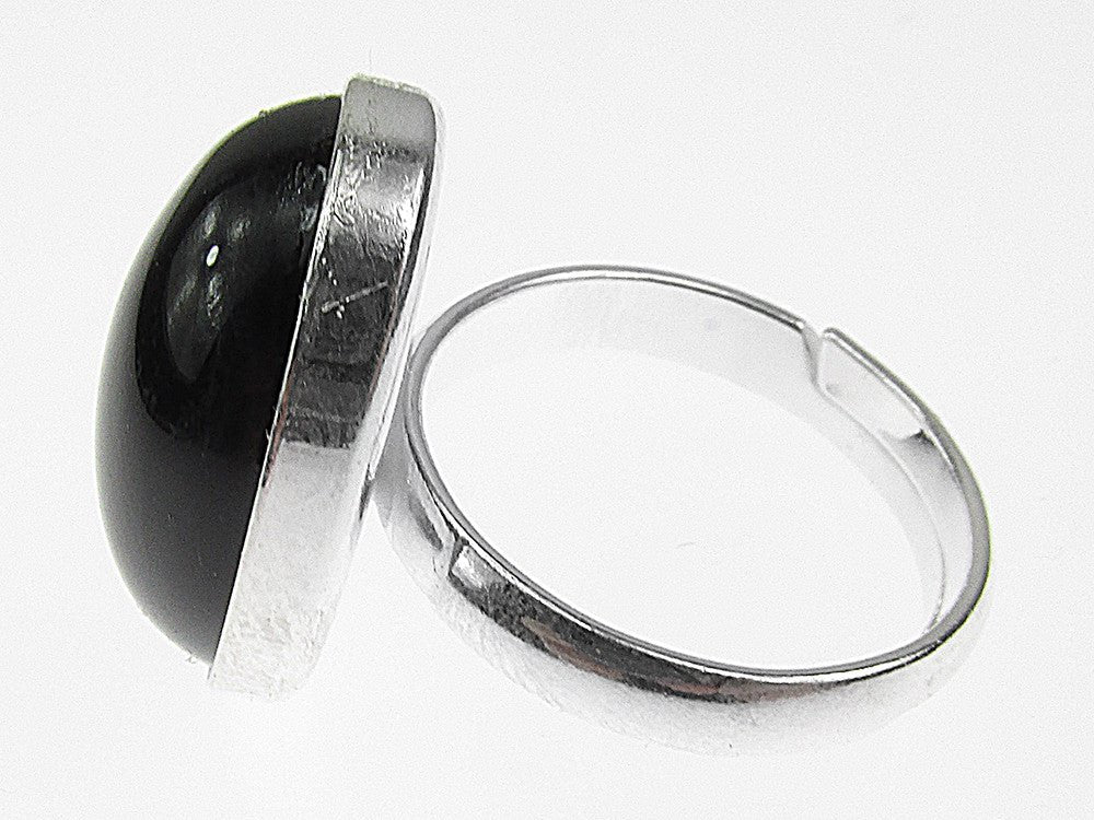 Inel argint reglabil cu onix natural 18x13 MM - GlamBazaar.ro