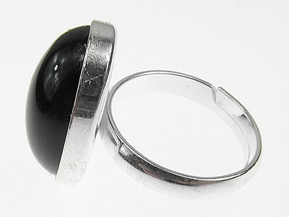 Inel argint reglabil cu onix natural 18x13 MM - GlamBazaar.ro