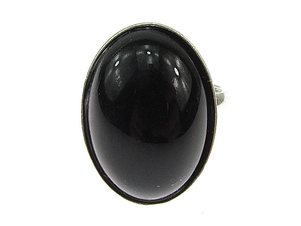 Inel argint reglabil cu onix natural 18x13 MM - GlamBazaar.ro