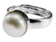 Inel argint reglabil cu perla de cultura alba 8 MM - GlamBazaar.ro