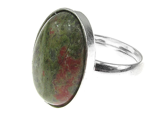 Inel argint reglabil cu unakit natural 18x13 MM - GlamBazaar.ro