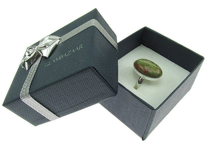 Inel argint reglabil cu unakit natural 18x13 MM - GlamBazaar.ro