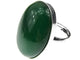 Inel argint reglabil masiv cu agata verde 25x18 MM - GlamBazaar.ro