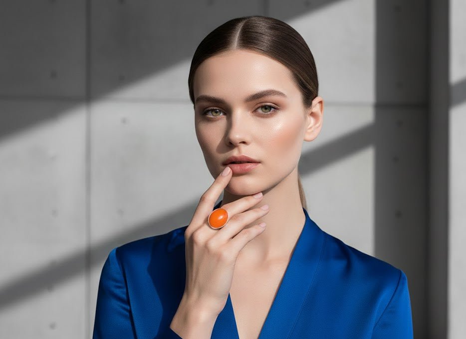 Inel argint reglabil masiv cu jad galben 25x18 MM - GlamBazaar.ro