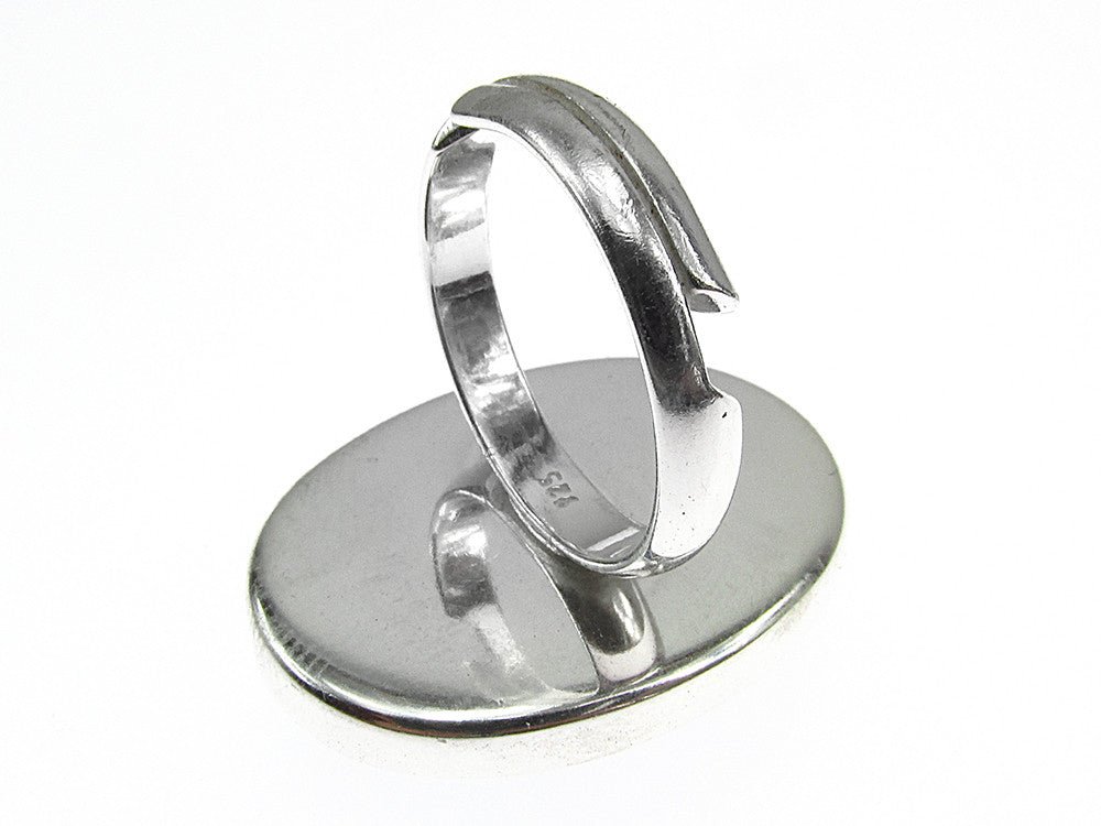 Inel argint reglabil masiv cu malachit natural 25x18 MM - GlamBazaar.ro