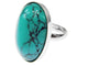 Inel argint reglabil masiv cu turcoaz 25x18 MM - GlamBazaar.ro