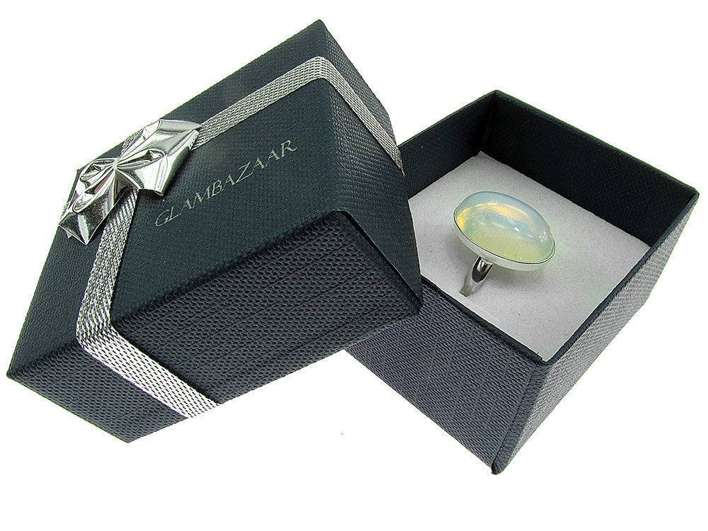 Inel argint reglabil opalit 18x13 MM