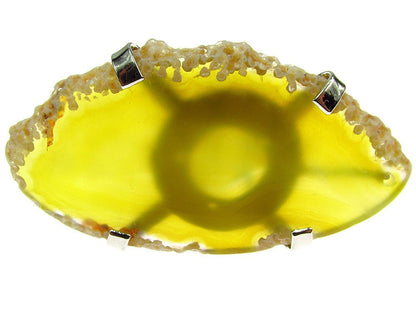 Inel reglabil statement masiv cu agat galben 10A - GlamBazaar.ro