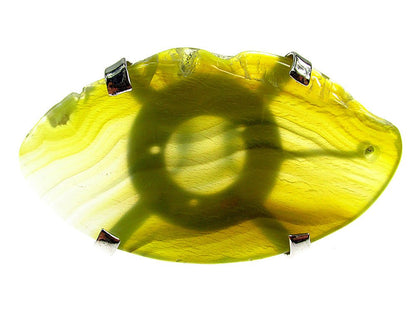 Inel reglabil statement masiv cu agat galben 11A - GlamBazaar.ro