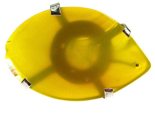 Inel reglabil statement masiv cu agat galben 12A - GlamBazaar.ro