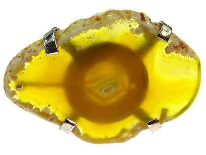 Inel reglabil statement masiv cu agat galben 13A - GlamBazaar.ro