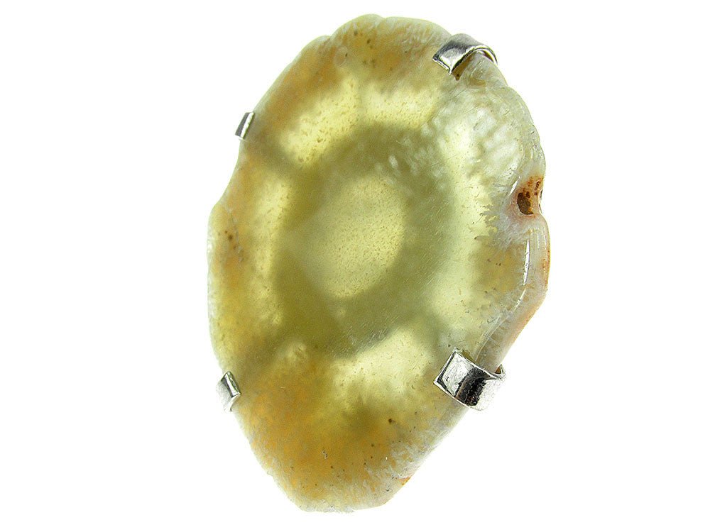 Inel reglabil statement masiv cu agat galben pal D - GlamBazaar.ro