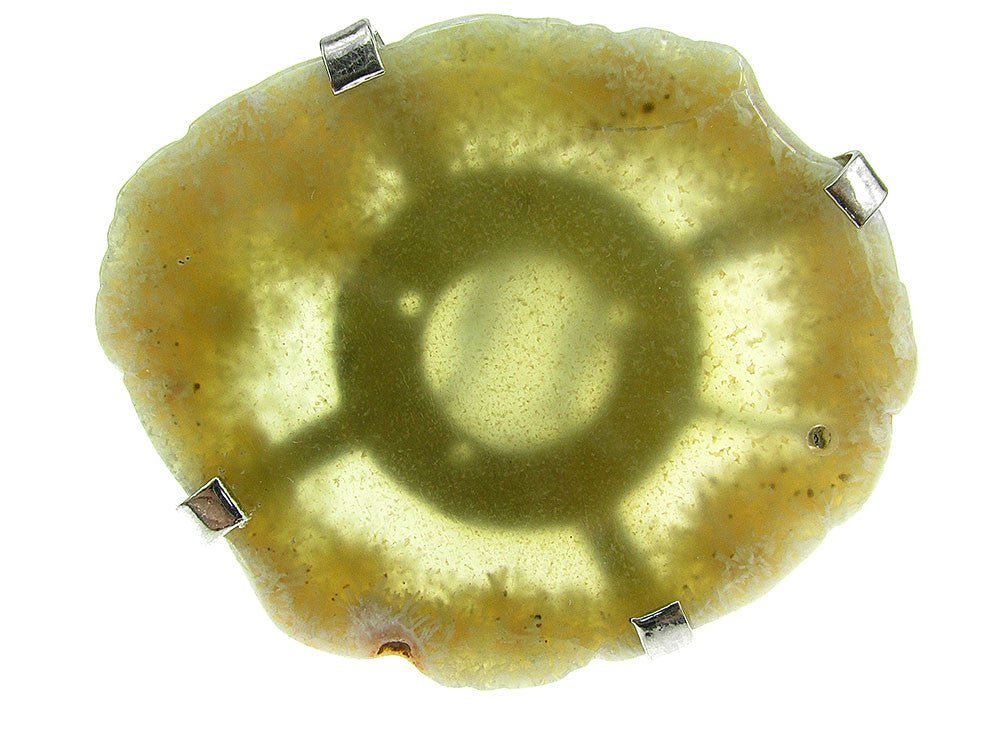 Inel reglabil statement masiv cu agat galben pal D - GlamBazaar.ro