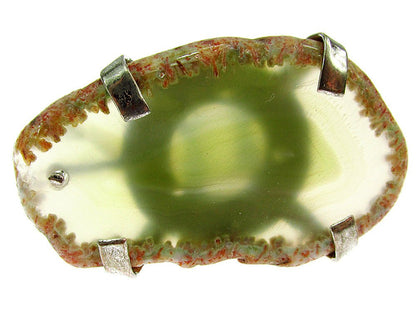 Inel reglabil statement masiv cu agat galben - vernil 15A - GlamBazaar.ro