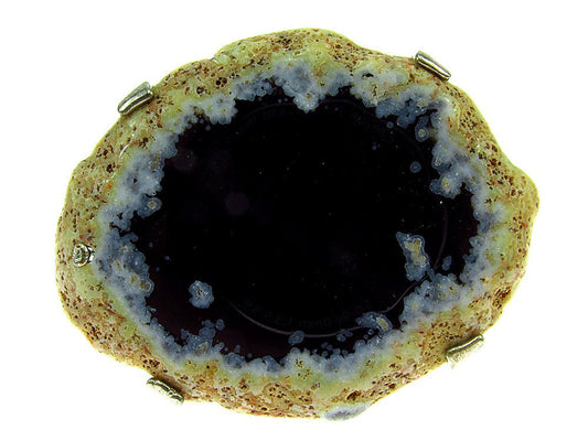 Inel reglabil statement masiv cu agat negru natural 12A - GlamBazaar.ro