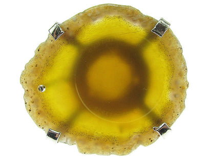 Inel reglabil statement masiv cu agata galbena naturala F - GlamBazaar.ro