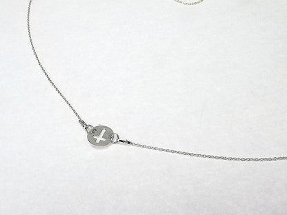 Lantisor argint cruciulita hematit natural - GlamBazaar.ro