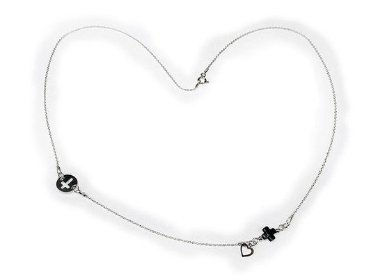 Lantisor argint cruciulita hematit natural - GlamBazaar.ro