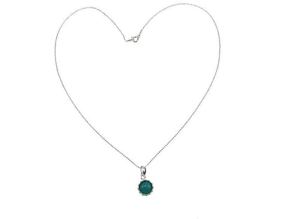 Lantisor argint cu pandantiv coroana angelit natural 8 MM - GlamBazaar.ro