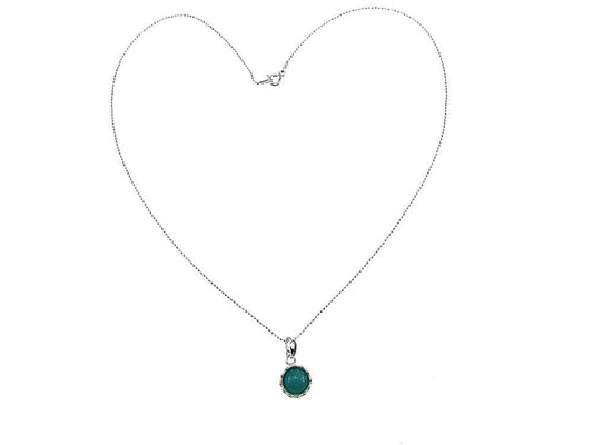 Lantisor argint cu pandantiv coroana angelit natural 8 MM - GlamBazaar.ro