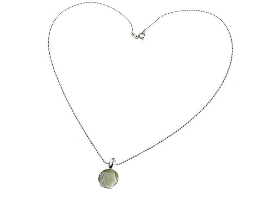 Lantisor argint cu pandantiv mic trandafir sidef 10 MM - GlamBazaar.ro