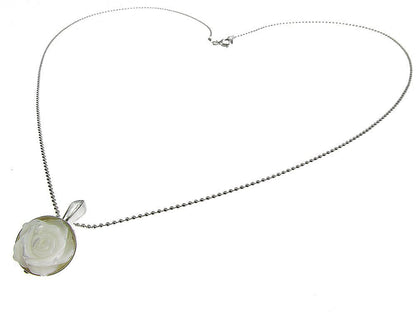 Lantisor argint cu pandantiv mic trandafir sidef 10 MM - GlamBazaar.ro