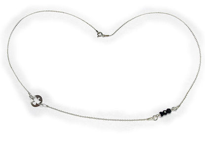 Lantisor argint ingeras si safir natural - GlamBazaar.ro