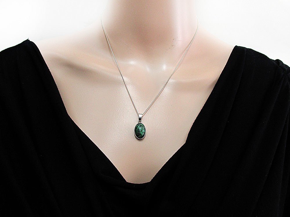 Pandantiv argint cu rubin zoisit 14x10 MM - GlamBazaar.ro