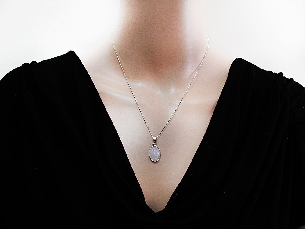 Pandantiv argint cuart roz 14x10 MM - GlamBazaar.ro