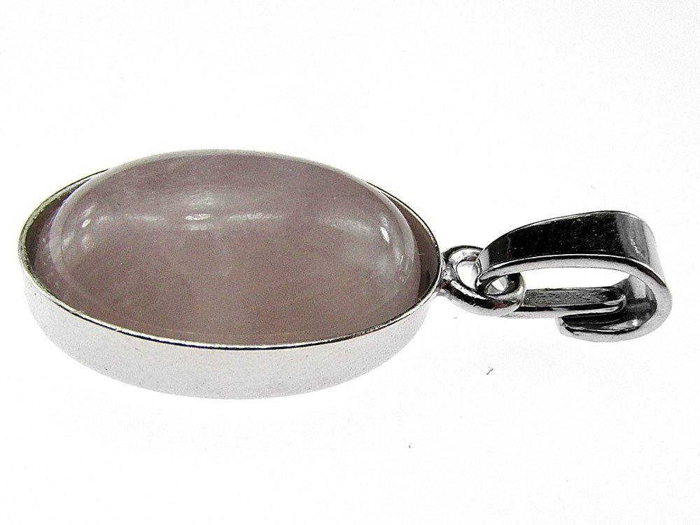 Pandantiv argint cuart roz 14x10 MM - GlamBazaar.ro