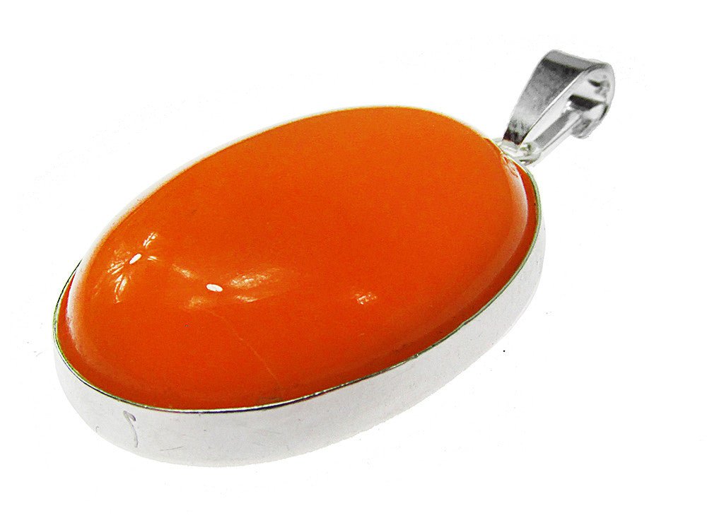 Pandantiv argint mare cu jad galben 25x18 MM - GlamBazaar.ro