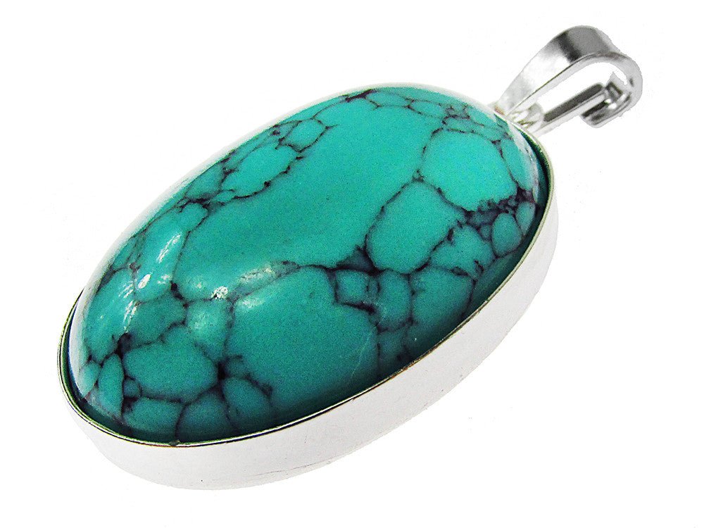 Pandantiv argint mare cu turcoaz 25x18 MM - GlamBazaar.ro