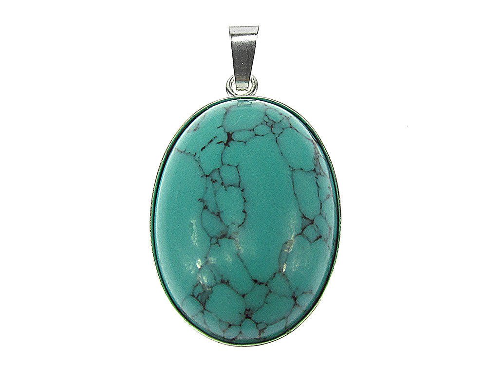 Pandantiv argint mare cu turcoaz 25x18 MM - GlamBazaar.ro