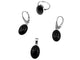 Set argint complet onix oval 14x10 MM cu lantisor inclus - GlamBazaar.ro