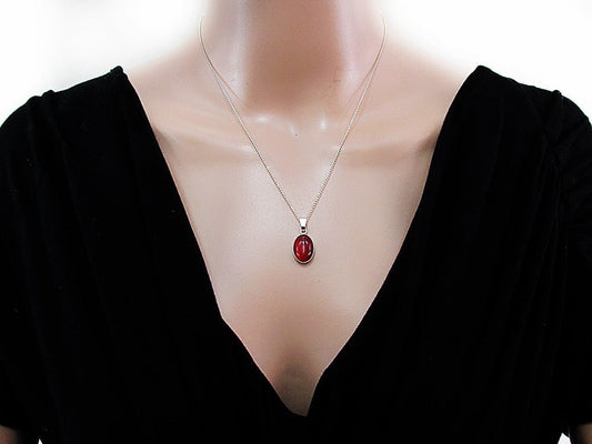 Set argint cu carneol natural oval 14x10 MM - GlamBazaar.ro