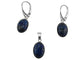 Set argint cu lapis lazuli oval 14x10 MM - GlamBazaar.ro