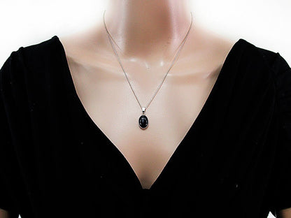 Set argint cu onix oval 14x10 MM - GlamBazaar.ro