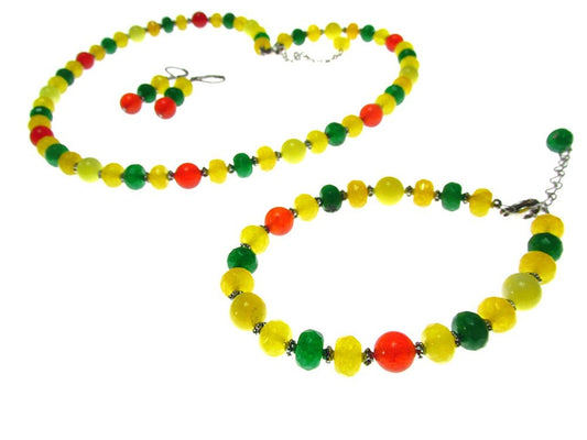 Set bijuterii Autumn Bliss cu jad - GlamBazaar.ro