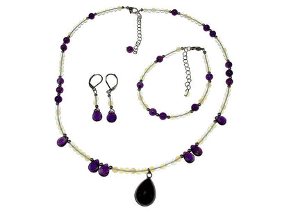 Set bijuterii dama opalit si ametist - GlamBazaar.ro