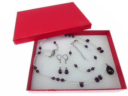 Set bijuterii dama opalit si ametist - GlamBazaar.ro